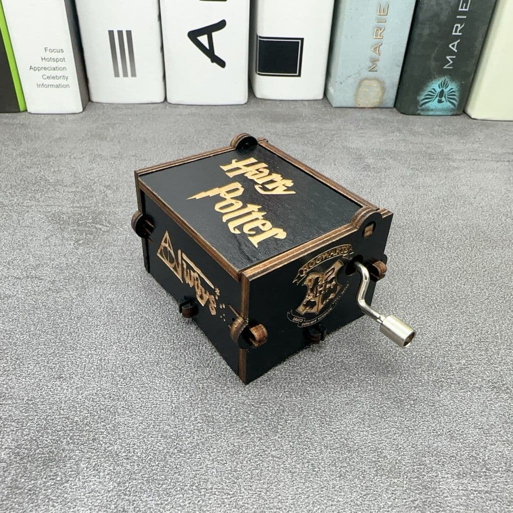 Harry Potter Caixa de Música com Manivela Caixa de Música Decoração Mundial Mágico Presente de Aniversário Criativo