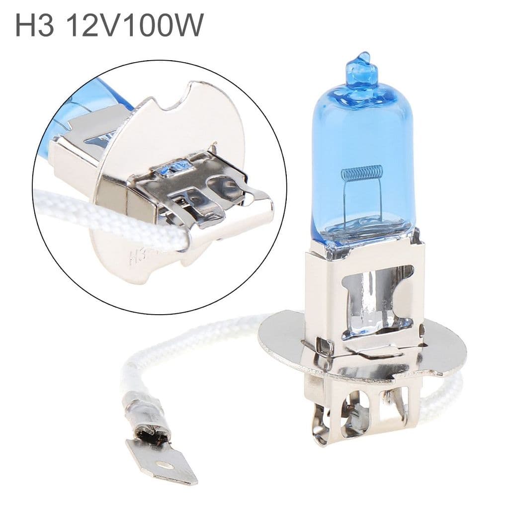 Lâmpada De Farol Halógena 12V 100W H3 , Luz Branca 5000K