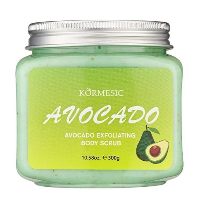Esfoliante de pele de abacate, esfoliante para o corpo, rosto, mãos e pés para remover a pele morta e limpar profundamen