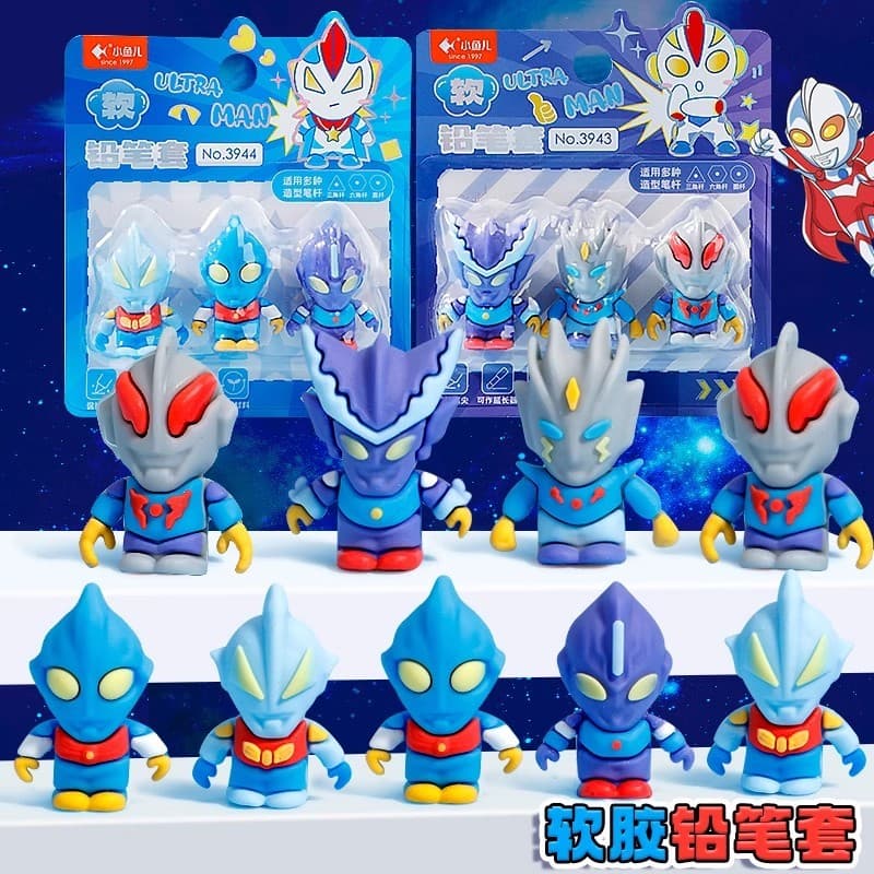 Ultraman estudantes do ensino fundamental dedicado caneta boné Dega crianças lápis caso protetor dos desenhos animados S