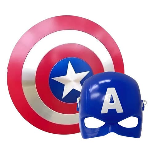 Mascara E Escudo Infantil Capitão América IDENTICO AO PERSONAGEM, BRINQUEDO FILME VINGADORES
