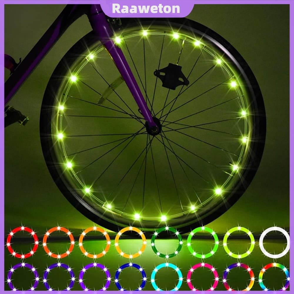 Pneu De Bicicleta LED Luz À Prova D'água Luzes De 16 Cores Raio [Raaaweton.br]