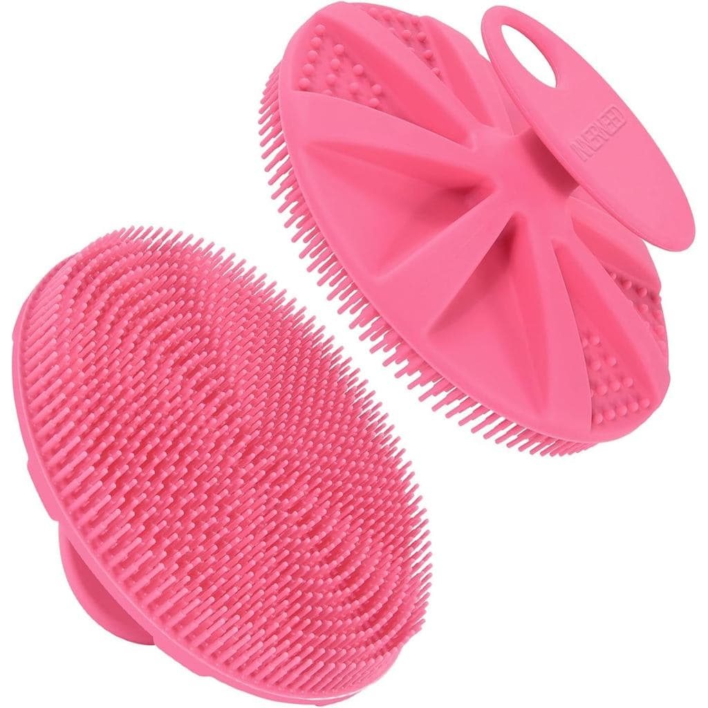 Escova de Banho de Silicone Macio de Grau Alimentício INNERNEED, Rosa |   Escova de Limpeza Facial Portátil, Esfoliação