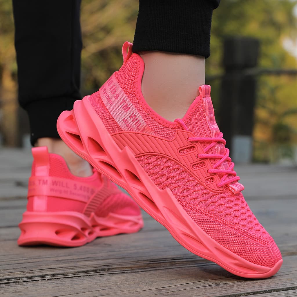 Homens Mulheres Tênis De Corrida Flyknit Respirável Leve Esportivos Lâmina Único Tamanho 36-45 Para Jogging Treinamento