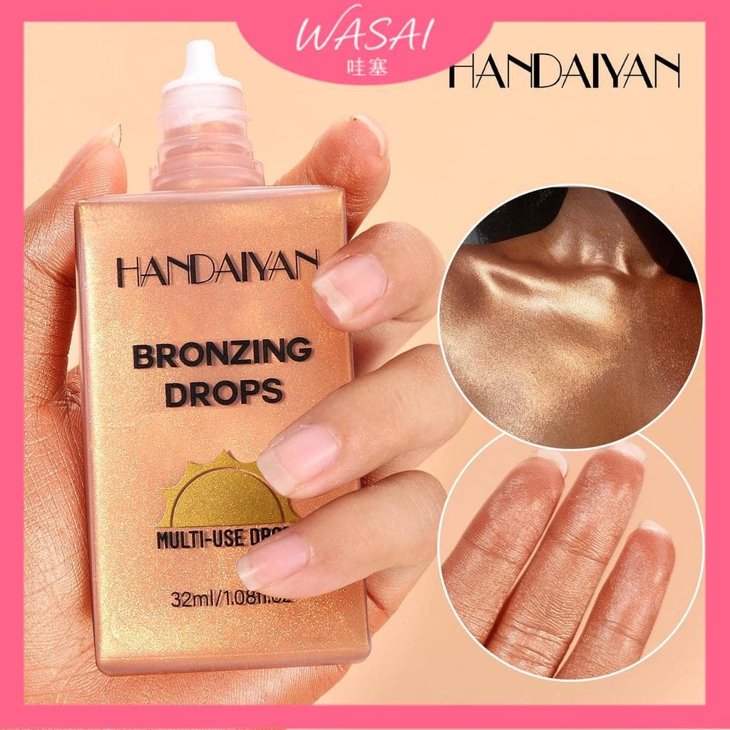 [Venda quente] Beauty Black Liquid Body Beauty Preto À Prova D 'Água Fosco Perolado HANDAIYAN Beauty Base Líquida Preta