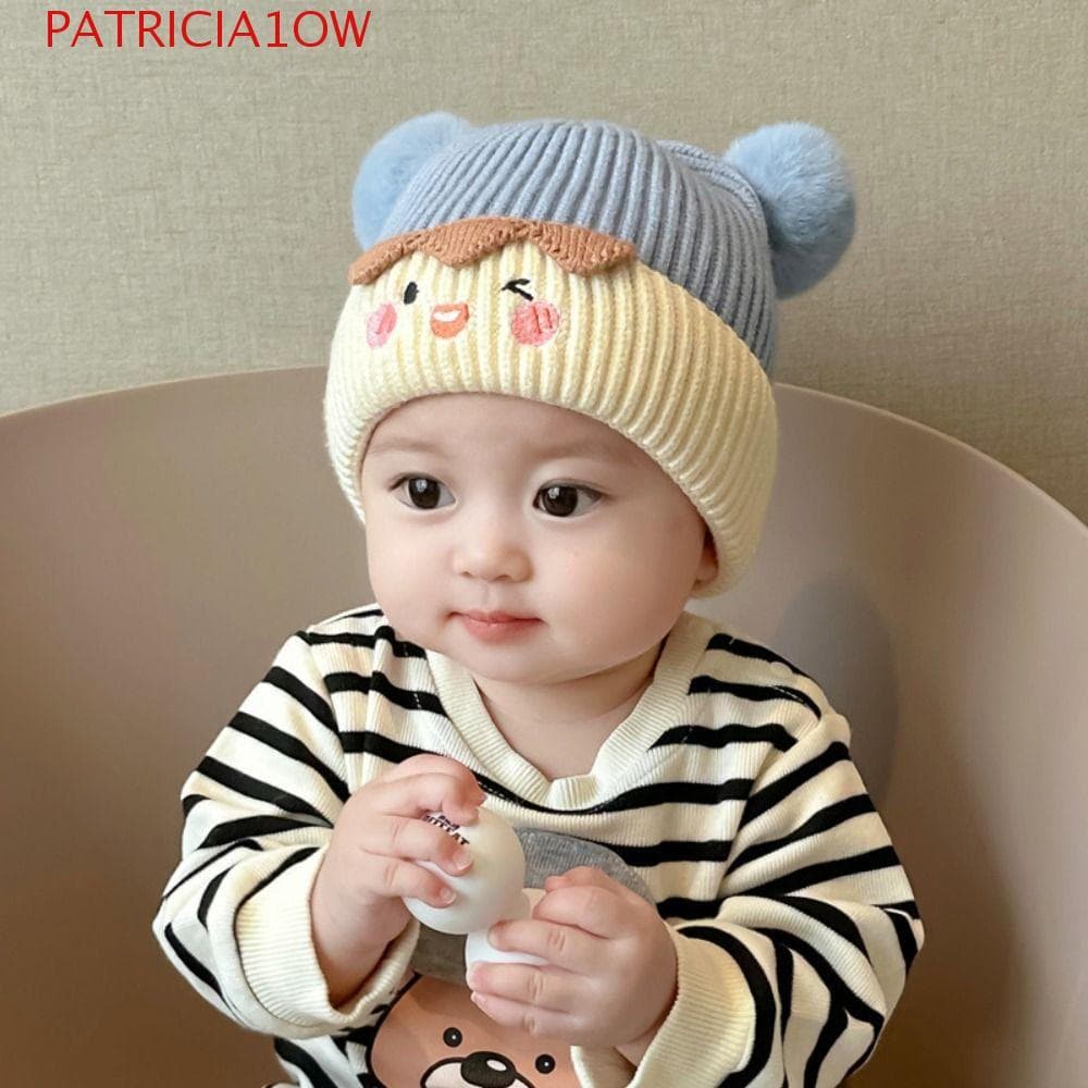 Gorro de Tricô para Bebê PATRICIA1OW, Gorro Coreano de Inverno Grosso e Quente para Uso Externo para Bebês e Crianças 94