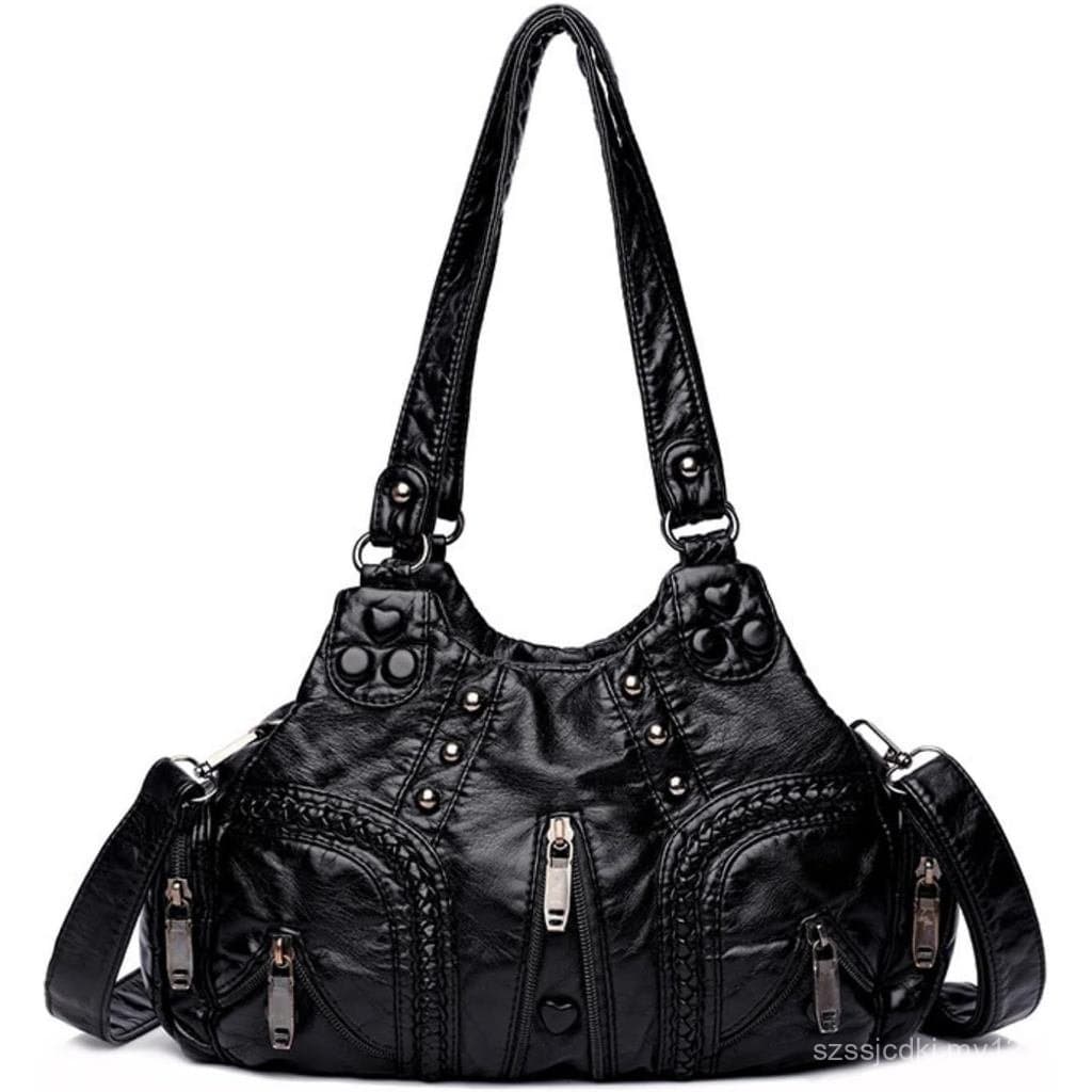 Bolsa transversal pequena de couro para mulheres, bolsa com zíper, bolsa de mão, carteira, bolsa de ombro, bolsa hobo 6V