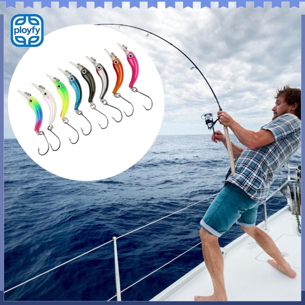 Ployfy Luya iscas de pesca 3D afundando peixes falsos iscas duras ação wobblers acessórios de equipamento