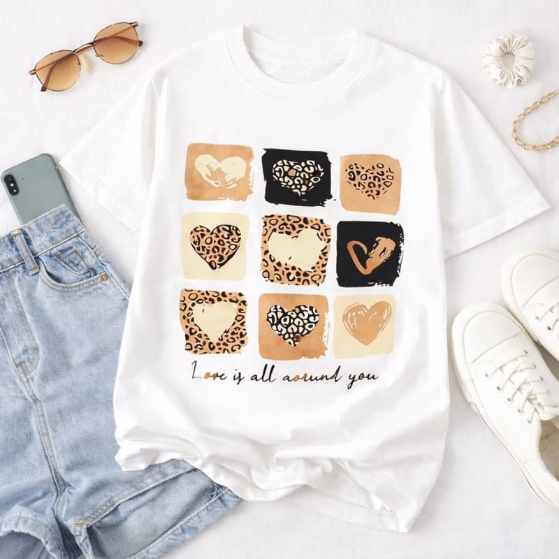 CAMISETA T-SHIRT FEMININA 100% ALGODÃO TENDENCIA MODA FEMININA