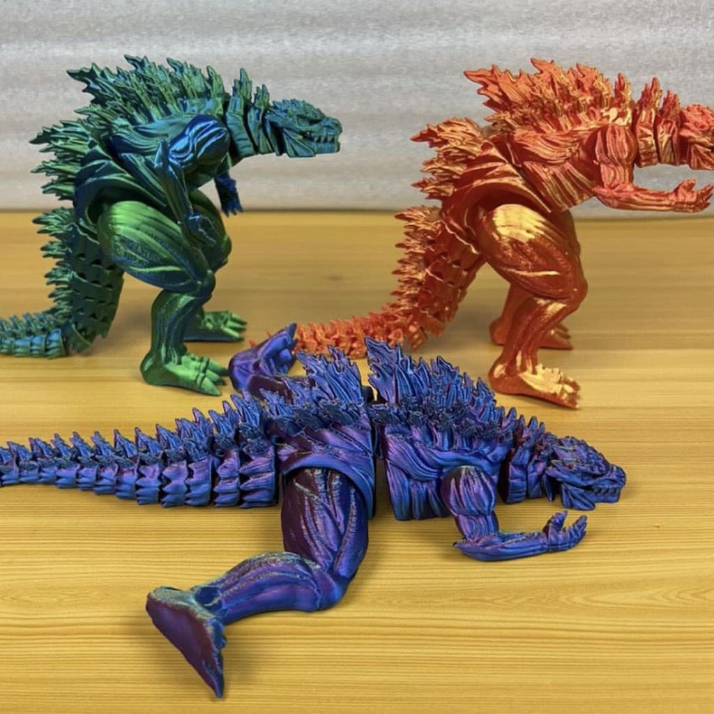 Modelo de Monstro Animal Articulado Impresso em 3D, Ornamento, Brinquedo com Articulações Flexíveis, Alívio de Estresse,