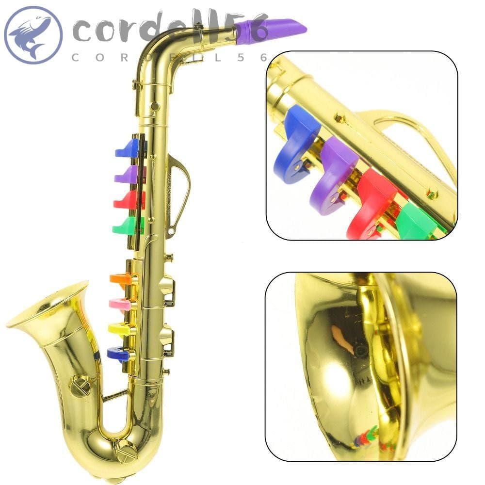 Brinquedo de Saxofone Infantil CORDELL, 8 Tons com Som, Instrumento Musical Educativo para Simulação de Performance WS3U