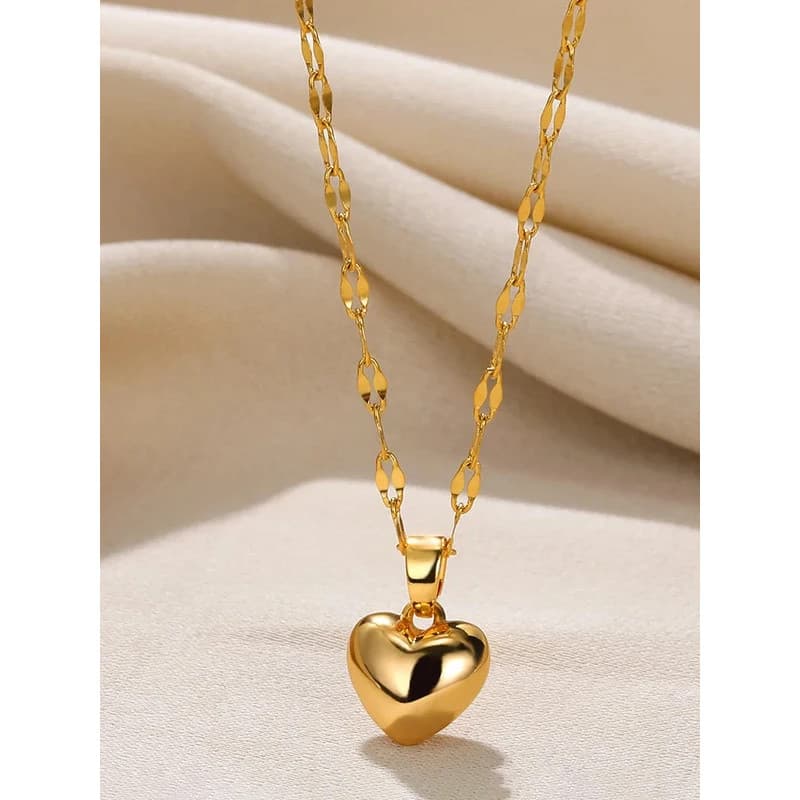 Colar Com Pingente Amado De Ouro Em Aço Inoxidável-Corrente De Clavícula Moderna Para Mulheres E Meninas , Presente De F