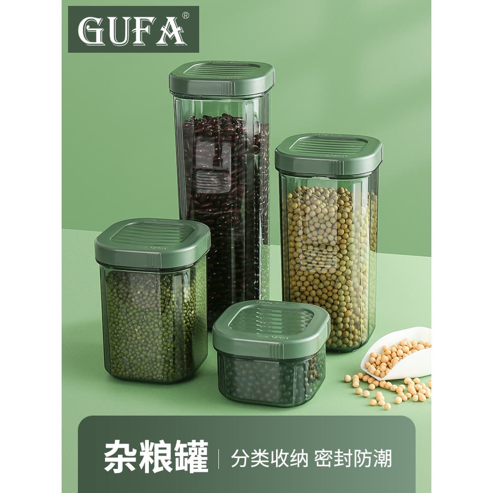 Frasco selado a ar, caixa de armazenamento de grãos inteiros, jarra de armazenamento de macarrão de cozinha, farinha, es
