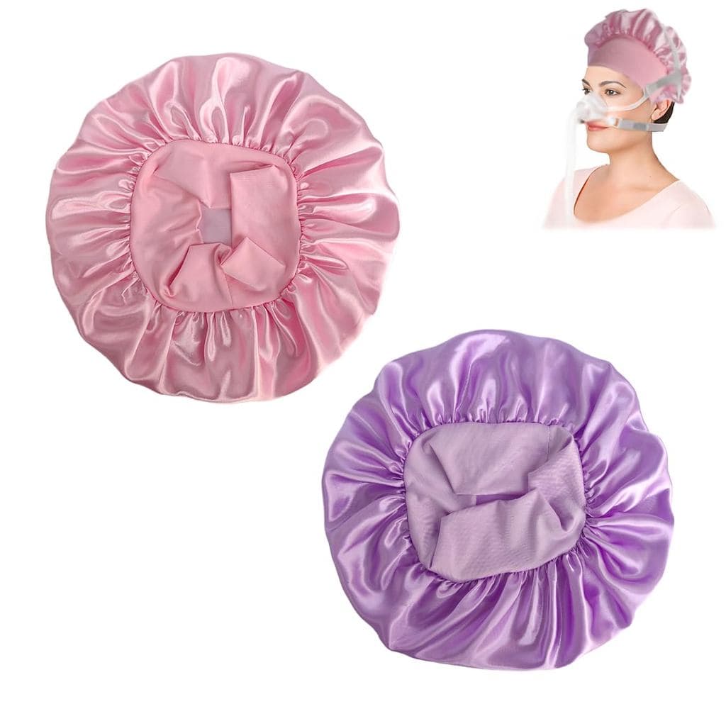 Toucas Protetoras de Cabelo em Cetim, Touca de Dormir para a Maioria das Faixas de Fixação de Aparelhos, Touca de Dormir
