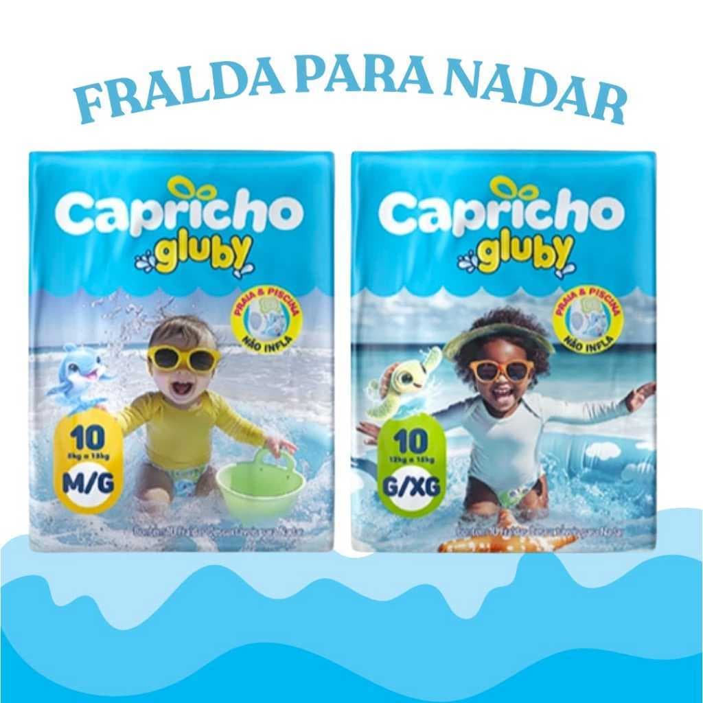 Fralda para Nadar Capricho Gluby Praia Piscina Bebê