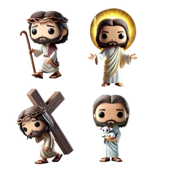 Boneco Colecionável Jesus Cristo -Com Caixa Personalizada