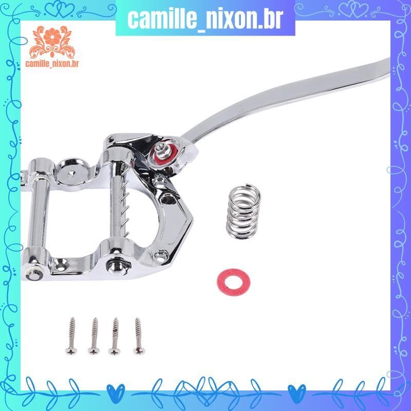 [camille_nixon.br] Guitarra Vibrato Tailpiece Tremolo Flat Top Body Unit Bridge Para Guitarras Elétricas , LP , ETC (Pra