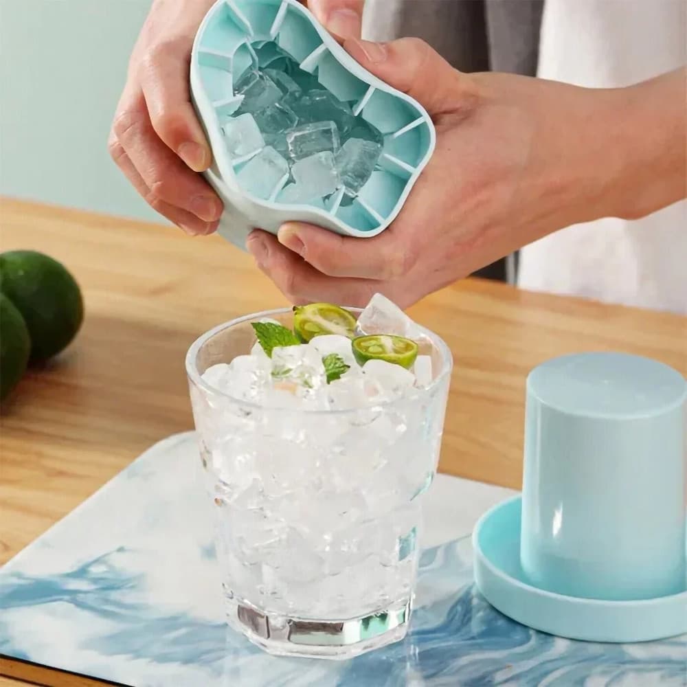 Mini Molde Para Cubos De Gelo Forma Em Silicone Ice Magic Para Casa E Dia Dia
