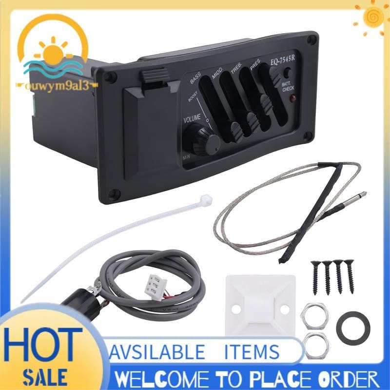 Amplificador De Pré-Guitarra Equalizador EQ 4 Bandas Acústico Piezo 7545r