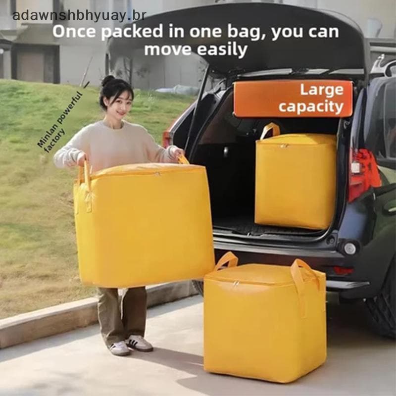 Adawnshubiuay 100L Grande Saco De Armazenamento Organizador De Roupas À Prova D'água Material Tecido Sa Para Mudança De