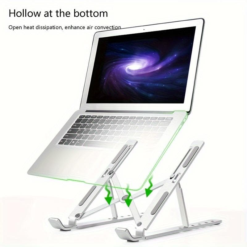Suporte de Alumínio Ajustável para Laptop de Secretária, Design Ergonômico Compatível com Notebook 17,78 a 40,64 cm