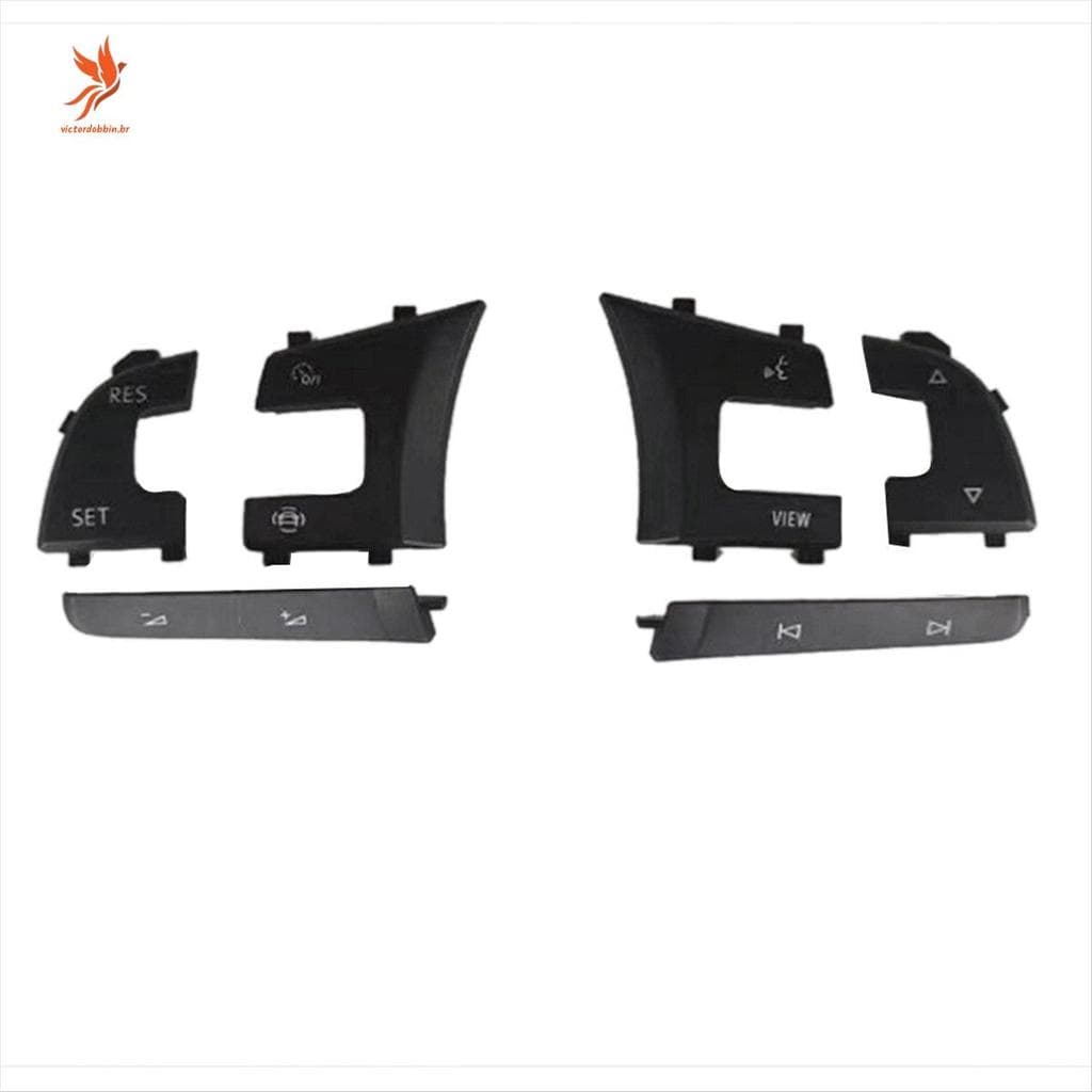 [victordobbin.br] 5G0959442 Volante Do Carro Esquerda Multifuncional Botão Capa Preto ABS Suprimentos Automotivos Golf 7