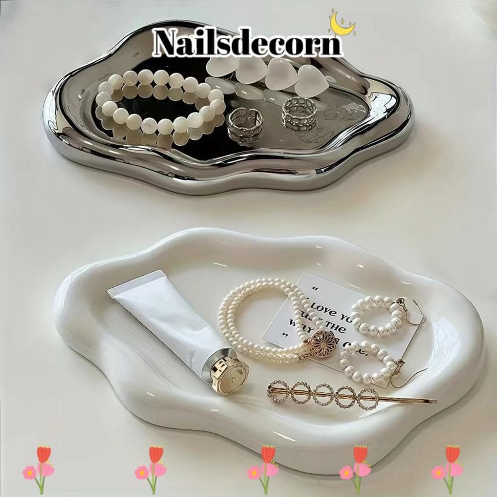 Bandeja De Joias Para Unhas , Placa De Armazenamento Em Forma De Nuvem De Plástico , Mini Prato Criativo , Relógios/De C