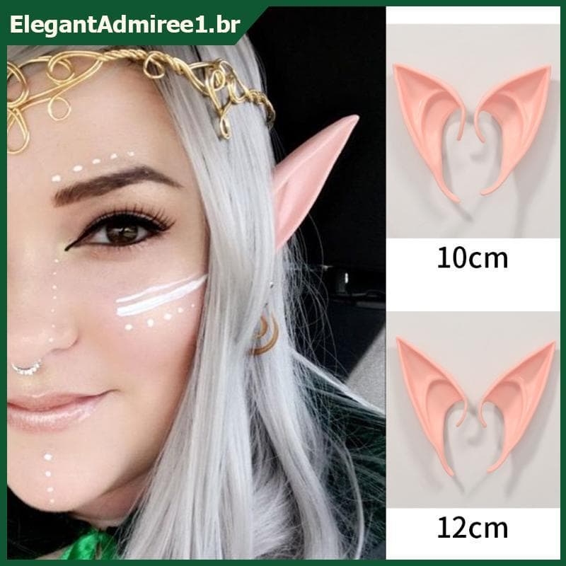 ELEGA Orelhas De Elfo De Látex Não Tóxicas Presas De Vampiro , Confortáveis Para Cosplay