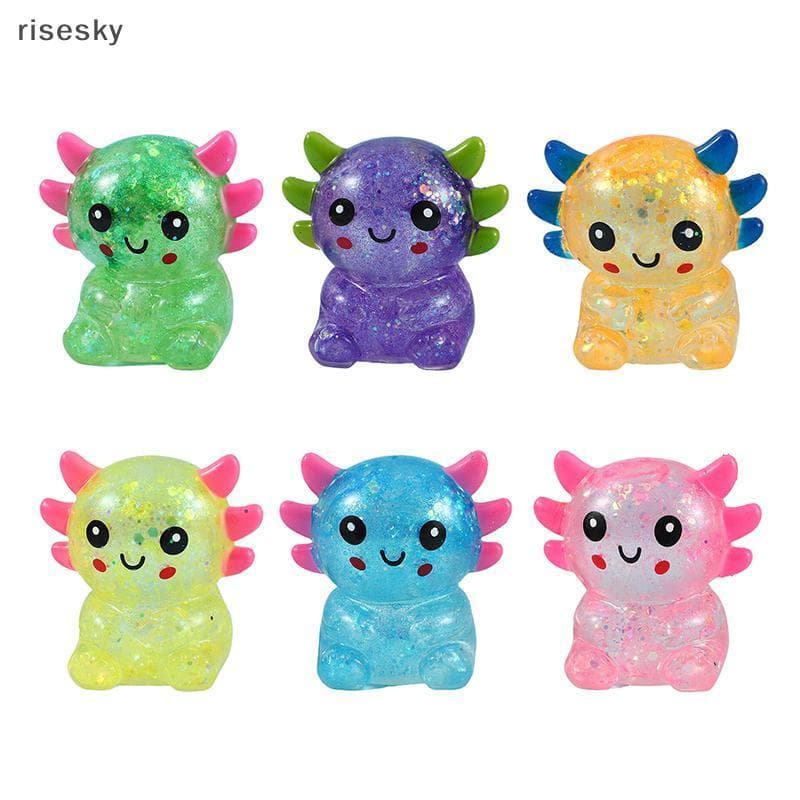 Sensorial Axolotl Stress Ball 1 Pcs Bonito Animal Squeeze Toy Squishy Fidget Para Crianças Festa Em Casa
