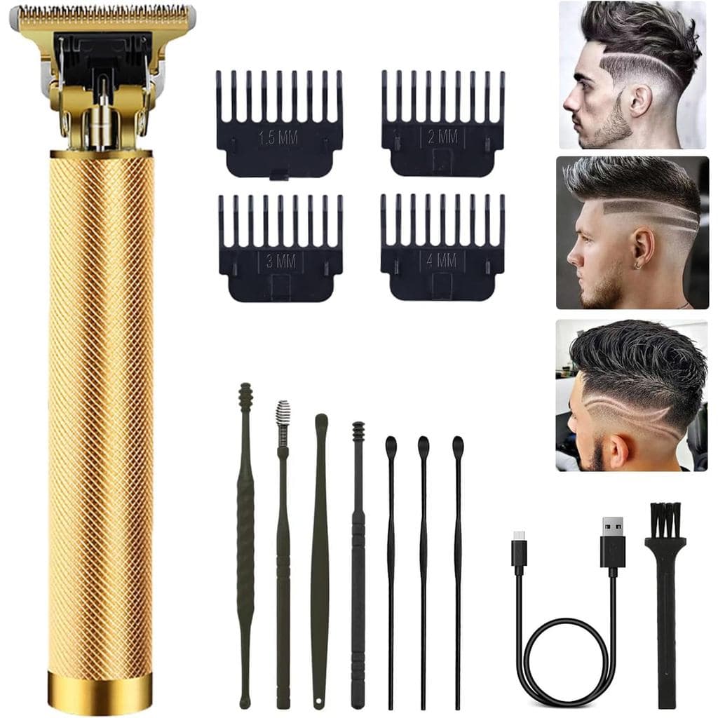 Máquina de Cortar Cabelo para Homens, Aparador de Cabelo com Lâmina em T, Aparador Zero Gap, Aparador de Barba Sem Fio R