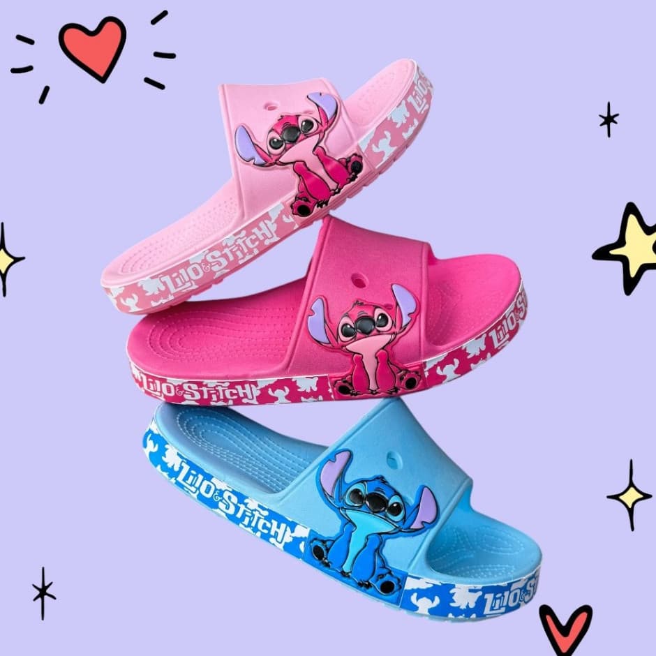 Chinelo Lilo e Stitch Menino Menina Slide Antiderrapante Anatomico Infantil Lilo e Stite OUTLETPOWER