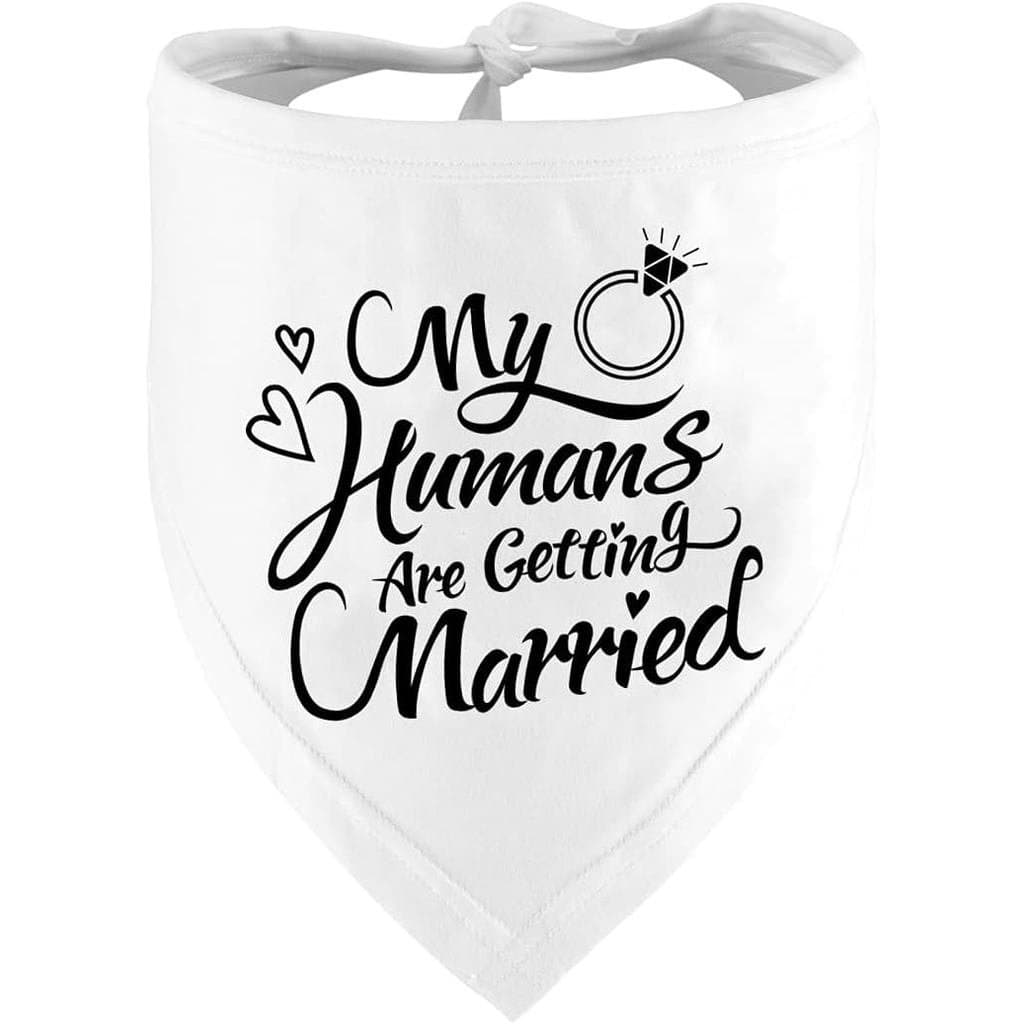 Presente de Noivado, Bandana para Cães 'Meus Humanos Vão se Casar', Acessório para Fotos de Casamento, Lenço para Animai