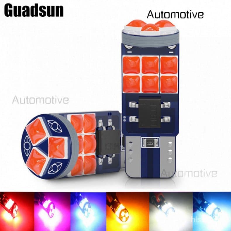 1 unidade de lâmpada LED T10 W5W sem polaridade para carro, luz indicadora 194 168 15SMD com chip 3030, lâmpada de sinal
