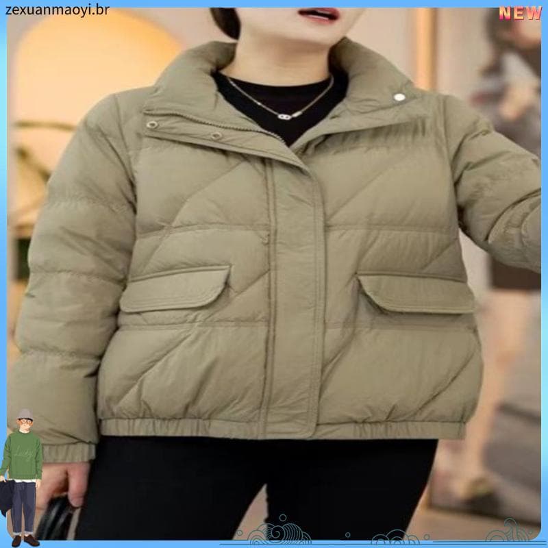 2024 jaqueta acolchoada curta inverno novo estilo jaqueta acolchoada solta moda pequena jaqueta acolchoada temperamento