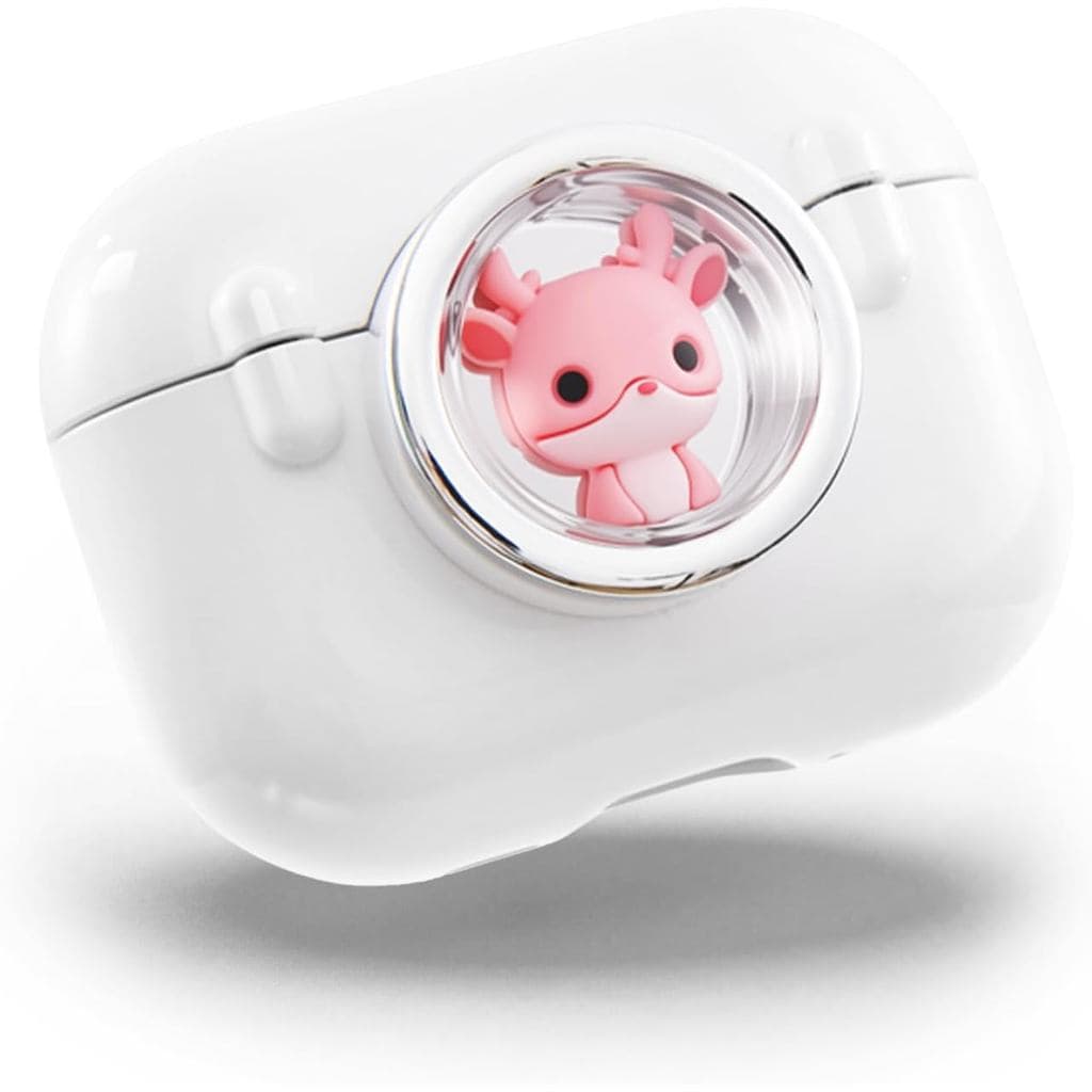 OATSBASF Compatível com Capa para AirPods Pro 3, Capa de PC com Desenho de Cervo 3D Fofo, Capa Protetora de Tipo Dividid