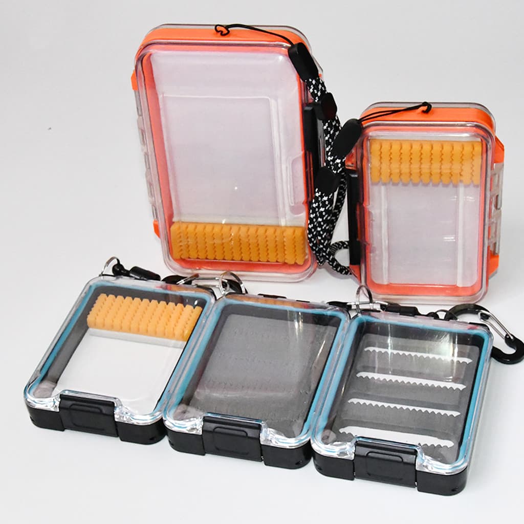 Caixa de gancho para mosca, caixa de isca de Mosquito venenosa, isca de insetos com esponja, gancho de peixe, equipament