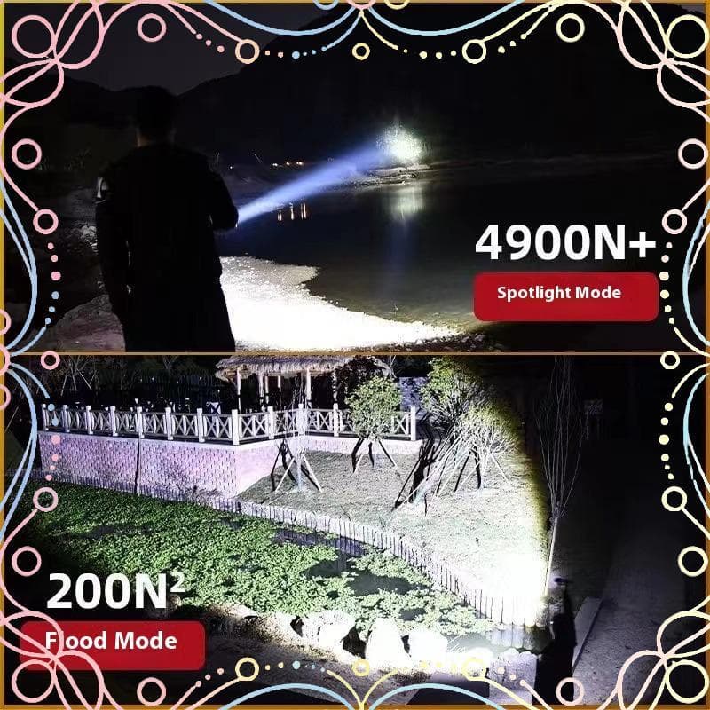 BUD Poderoso P50 Led Tipo-C Lanternas De Carregamento Luz Brilhante Refletores De Emergência Zoom Telescópico Embutida 1