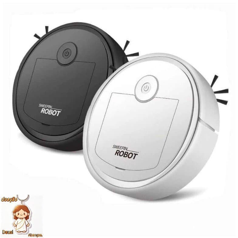 Robô Varredora/Aspirador De Pó 1200PA Automática 3 Em 1 Limpeza Doméstica Robótico Inteligente E Silencioso