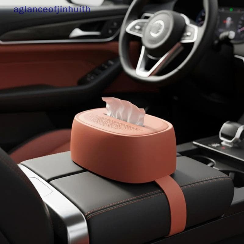 [aglanceofjinhui] Caixa De Tecido De Silicone Para Carro Viseira Solar Ba Seat Organizador De Armazenamento De Papel Bol