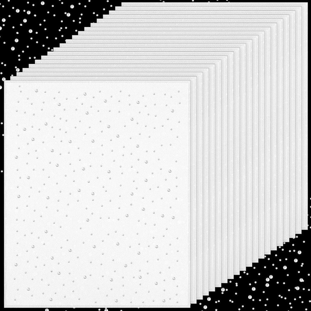 20 Folhas de Strass Termocolantes para Roupas e Bolsas, 13 x 11,8 Polegadas, Gemas de Transferência Térmica, 1000 Peças