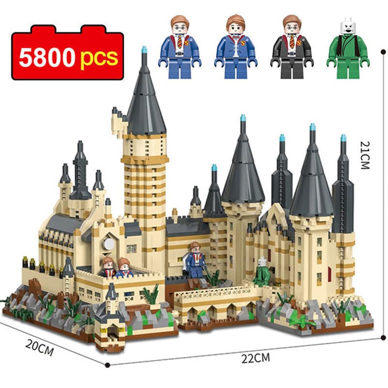 Bloco De Construção Do Castelo De Hogwarts lego Harry Potter Mini Tijolo Arquitetônico 5800PCS