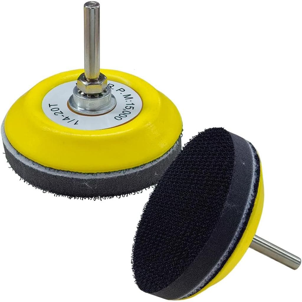 2 Peças de Kit de Ferramentas de Polimento com Disco de Lixa de 3" com Sistema de Fixação por Velcro - Inclui Disco de E