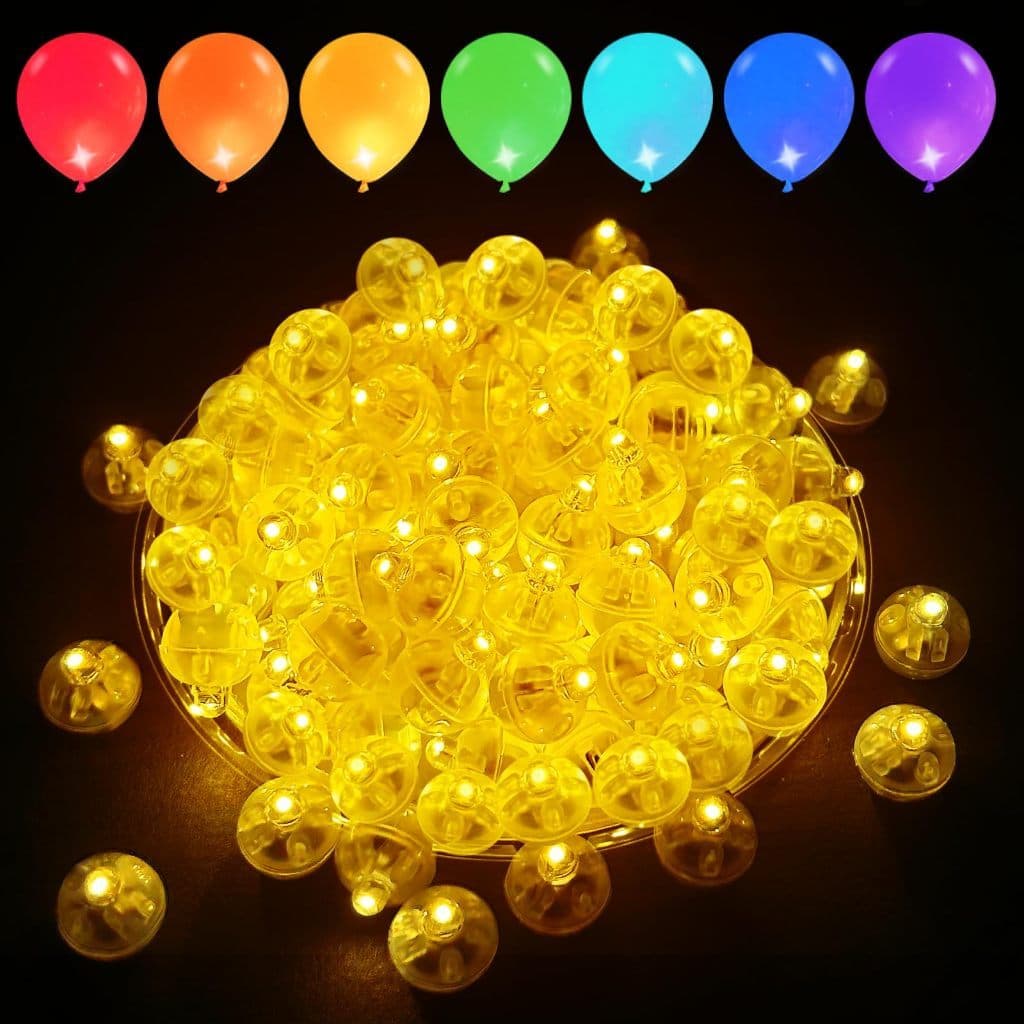100pcs Luzes de Balão LED Mini | Bateria de Longa Duração | Decoração para Festa, Natal e Halloween
