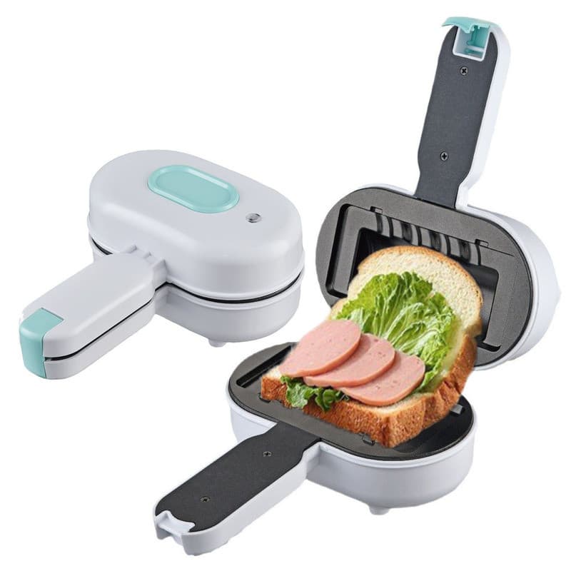 Multifuncional conveniente máquina de café da manhã cozinha pequena sanduicheira pão Panini torradeira fabricante cachor