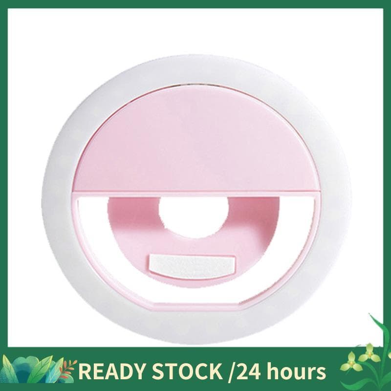 Ring Light Anel De Luz LED Para Selfie Recarregável Com Ajuste De Brilho De 3 Níveis Portátil Lâmpada De Lente De Celula