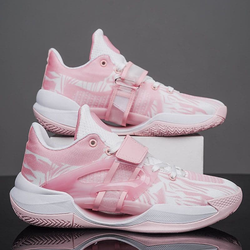 Tênis de basquete 2026 novo estilo verão respirável rosa tênis correndo Real absorção de choque Anti-deslizamento tênis