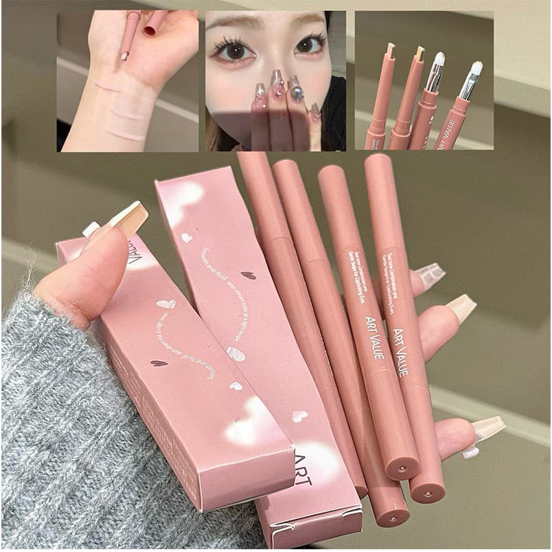 Caneta Iluminadora De Dois Tons Sob Os Olhos , Bastão De Sombra Aegisyo Sal , Iluminador De Forro Inferior Bege Rosa Nud