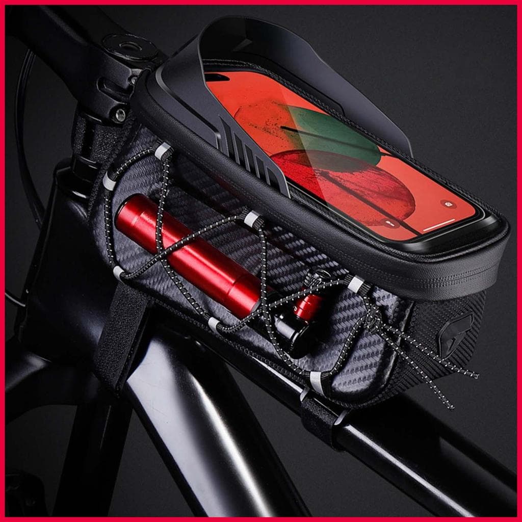 Saco Do Telefone Da Bicicleta Grande Capacidade Ciclismo Zíper Organizador Bolsa Quadro Para Smartphone Luvas Cartões wo