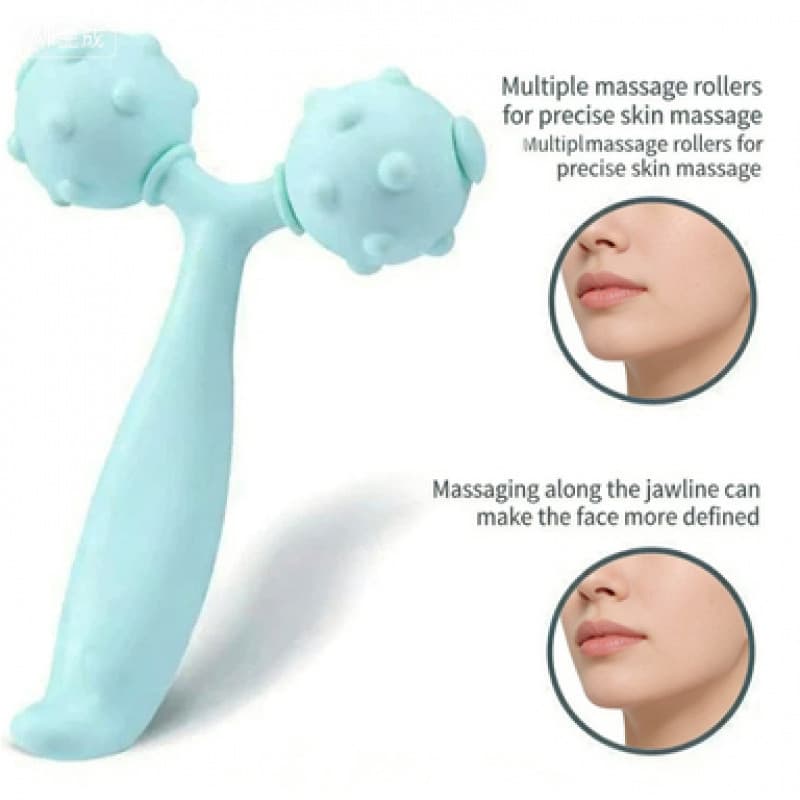 Cor aleatória em forma de Y V instrumento facial rolo levantamento facial endurecimento massageador facial relaxamento m