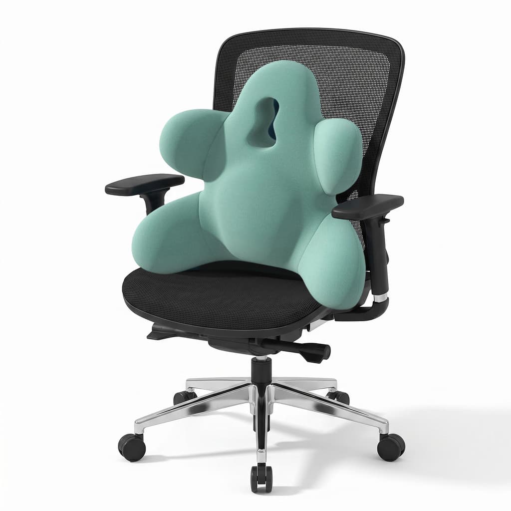 Almofada De Apoio Lombar Ergonômica De Malha Respirável Para Sentar Longo [covdes.br]